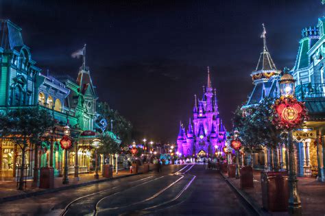 Main Street Night Disneyland Disney World Halloween Disney World