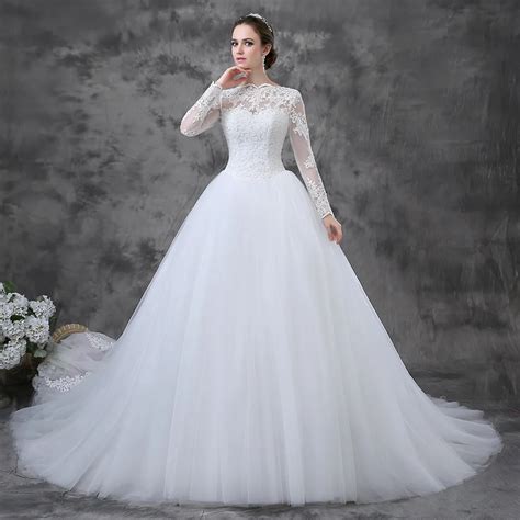 Luxurious Pure White Real Image Vestido De Noiva Wedding Dress High