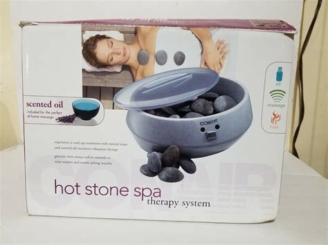 Conair Heated Stone Spa Therapy System Hot Rocks Body Benefit Warm Massage Hr10 Ebay