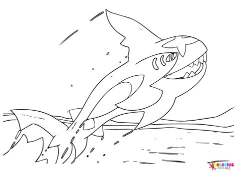 Happy Sharpedo Pokemon Coloring Page Free Printable Coloring Pages