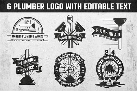 Finding plumbing logo design ideas for your plumbing business. Plumbing retro logos