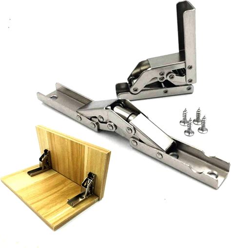 2pcs Stainless Steel 90 Degree Folding Shelf Hinge Bracket Hidden Table