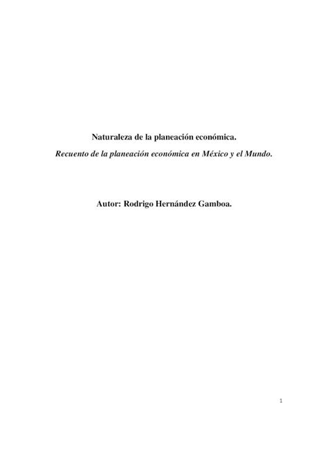 PDF Naturaleza de la planeación económica Enciclopedia Y PDF