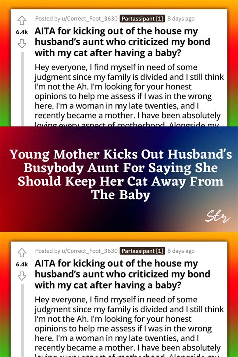 Young Mother Kicks Out Husband S Busybody Aunt For Saying She Should Keep Her Cat Away From The