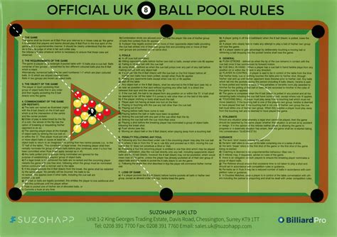 8 ball pool rules printable