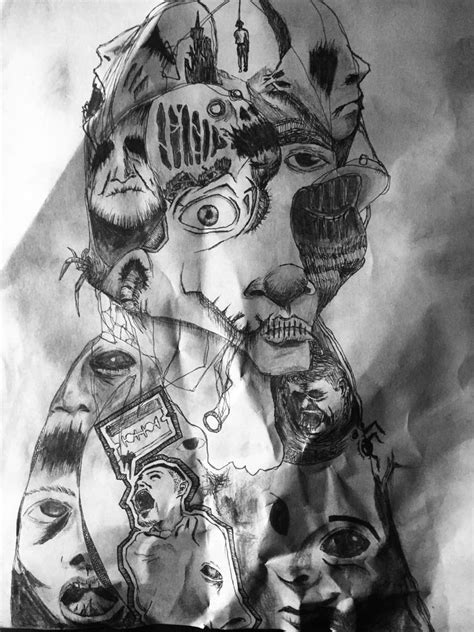 Schizophrenia is characterized by distortions in thinking, perception, emotions, language, sense of self and behaviour. Schizophrenia Art Print by AmorphConceptz - X-Small in ...