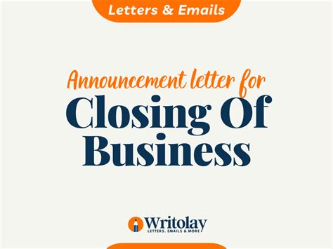 Closing Of Business Announcement Letter Template