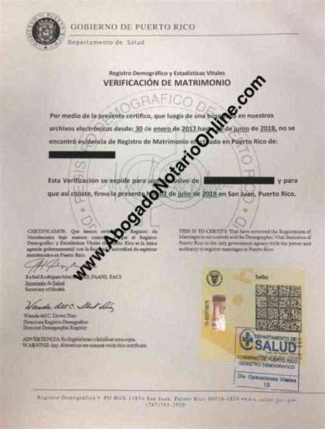 Certificado De No Matrimonio Pr Abogado Notario Online
