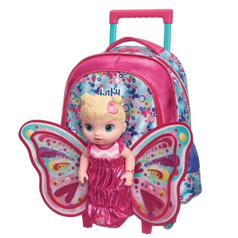 🏷️ Tudo Sobre → Mala Ccarrinho G Baby Alive Butterfly Pacific