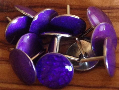 25 Or 50 Hd Purple Thumbtack Push Pins Decorative Pin By Rejunk
