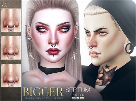 Bigger Septum Pack By Pralinesims At Tsr Sims 4 Updates