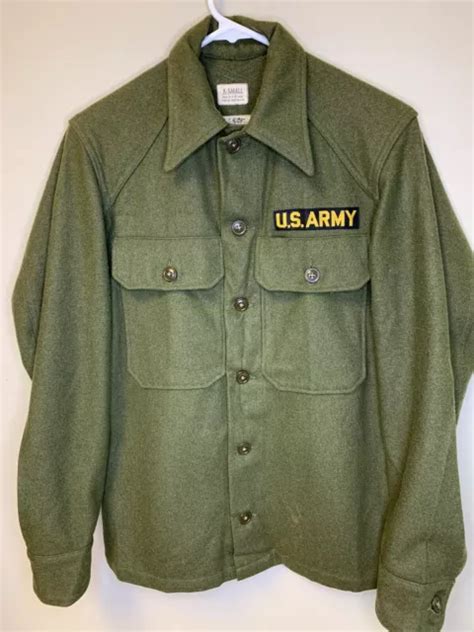 Vintage Military 1950s Wool Army Field Jacket United States Pre Vietnam