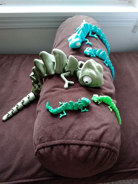 3d Printable Articulated Chameleon By Mcgybeer