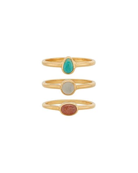Anna Beck Oasis Dainty Stacking Ring Set In Metallic Lyst