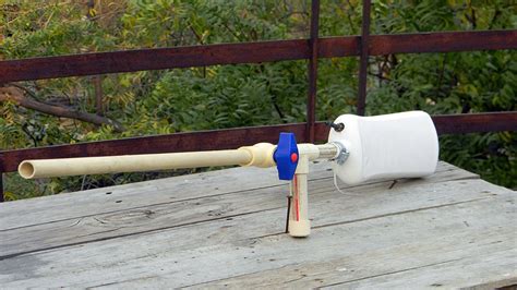 How To Make A Gun Using Pvc Pipe Homemade Air Gun Pvc Gun Youtube