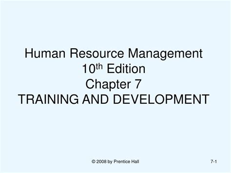Training And Development In Hrm Ppt Presentation Slides