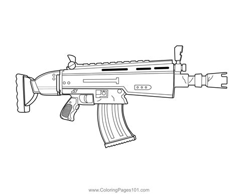 Fortnite Scar Coloring Pages