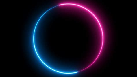 Abstract Neon Circle Fluorescent Light Loop Stock Footage Sbv 334224943