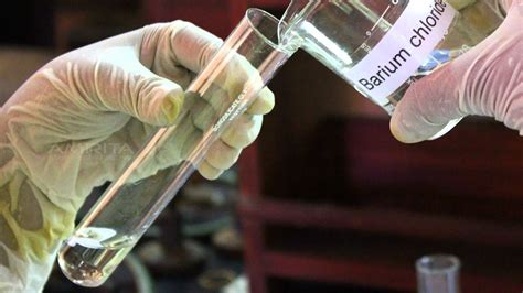 Chemical Reaction Between Sodium Sulphate And Barium Chloride Solution