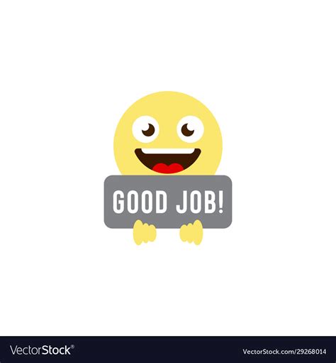 Good Job Emoticons Icon Symbol Isolated On White Vector Image