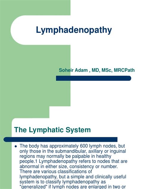 Lymphadenopathy Pdf Lymphoma Cancer