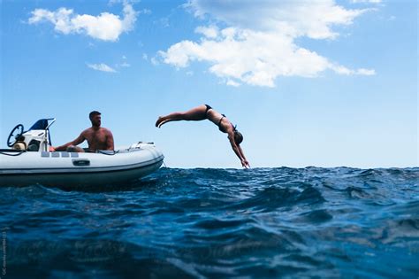 Diving Into Sea By Stocksy Contributor Simone Wave Stocksy