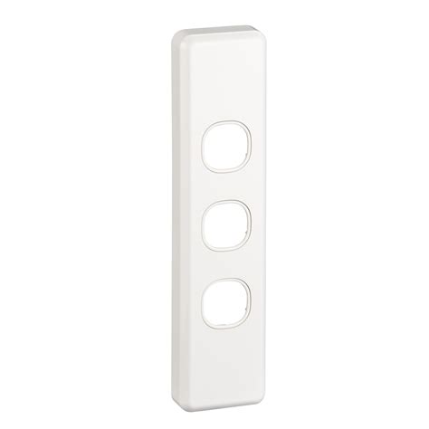 Clipsal Classic C2000 3 Gang Architrave Grid And Plate White Electric