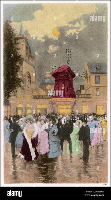 Moulin Rouge Place Blanche Montmartre A Group Of Fashionable People