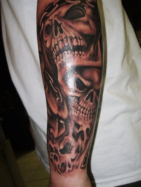 Skull Half Sleeve Tattoo Designs