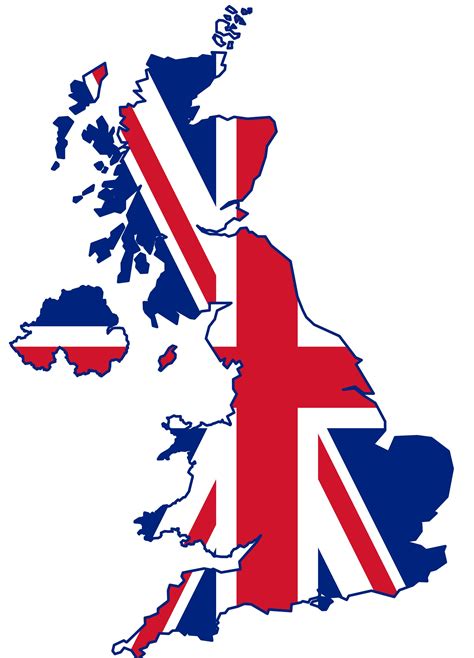 Map Of United Kingdom Uk Flag United Kingdom Uk Map With Flag Inside
