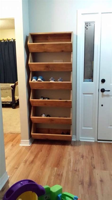 They'll fit on a shelf and for the higher heels, they can be adjusted to fit taller. Shoe rack | Diy shoe storage, Diy shoe rack, Shoe storage ...