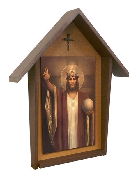 Christ The King By Chambers Deluxe Poly Wood Outdoor Shrine Catholic