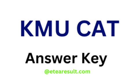 Kmu Cat Answer Keys 2023 22nd October