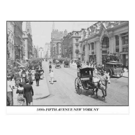 1890 Fifth Avenue New York Vintage Photo Postcard