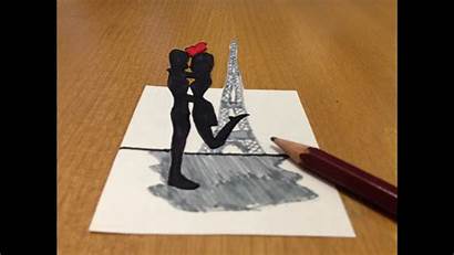 Romantic 3d Drawing Paris Trick