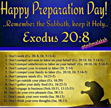 Preparation For The Shabath Sabbath Sabbath Quotes Bible Study Notes