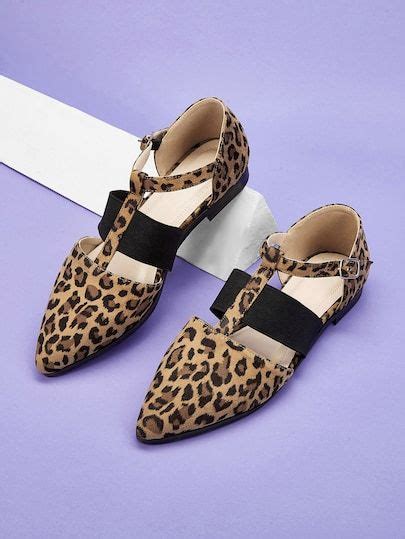 Leopard Pointed Toe Flats For Women Online Boots