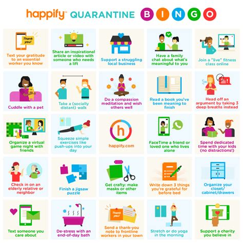 Happifys Quarantine Bingo Challenge Happify Daily