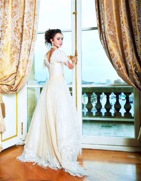 Lily Collins Wedding Gown