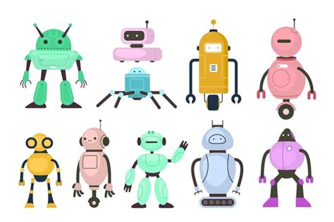 Premium Vector Kids Robots Electronic Toys Different Configuration