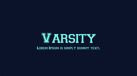Varsity Font Dafont Free