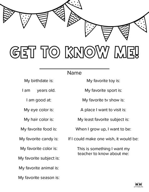 Dr Seuss All About Me Free Printable