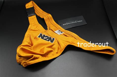 N2n Bodywear Men Gold Fire Island Swim G String Thong Swimwear Size S M
