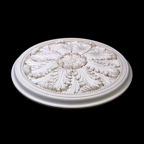 Traditional Georgian Leaf And Bead Plaster Ceiling Rose
