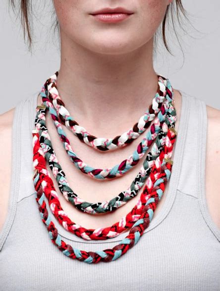 Diy Braided Necklaces Braided Necklace Fabric Necklace Diy Necklace