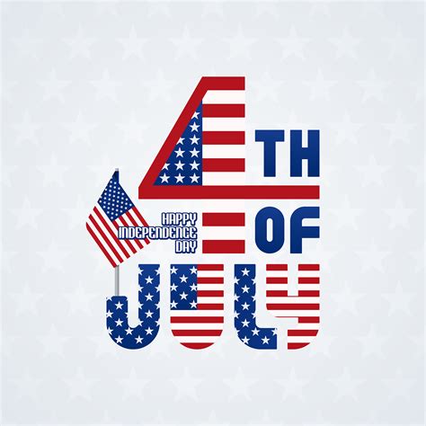 Fourth Of July Typographic Lettering 638144 Vector Art At Vecteezy
