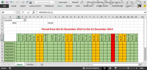 How To Make Automatic Calendar In Excel