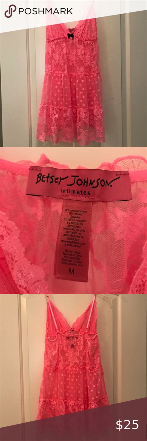 Betsey Johnson Hot Pink Nightie Size M