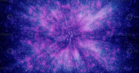 Purple And Blue Beautiful Bright Glowing Shiny Star Particles Flying In