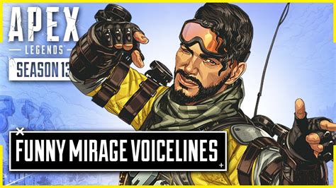 NEW Funny Mirage Voicelines Apex Legends Season YouTube